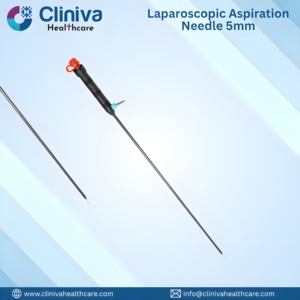 Aguja de Aspiración Laparoscópica Cliniva 5mmx330mm, Instrumento Quirúrgico Manual Reutilizable de Alta Calidad - Product Image 1