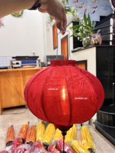 Lanterne en bambou artisanale du Vietnam, en satin, pour restaurant, fête, décoration de mariage, à suspendre, avec housse en tissu de soie DIY, colorée, vente en gros, exportation - Product Image 4