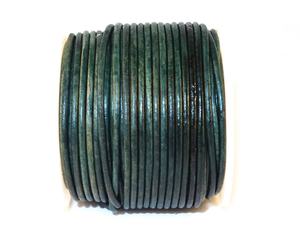 Cordón de Cuero Vacuno Verde Vintage de Primera Calidad de 1mm-5mm para Joyería, Oferta de Mayoristas de Fábrica con el Último Acabado Vintage - Product Image 1