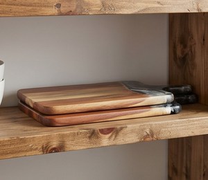 Tabla de cortar rectangular de madera con mango de resina de mármol negro, bloque de corte artístico - Product Image 4