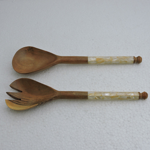 Custom Size Wooden & <b>Resin</b> Salad Server Kitchen Cutlery for <b>Table</b> <b>Top</b> Ion Bulk Kitchen Cutlery Designer Tabletop Desert Spoon - Product Image 2