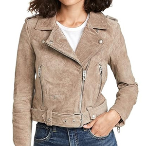 Custom Women <b>Suede</b> Leather <b>Jacket</b> Trendy Elegant Soft Finish Winter Fashion OEM - Product Image 1