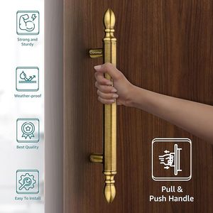 Poignée de porte principale moderne, robuste et décorative, pour les portes d'entrée de la maison et du bureau - Product Image 3