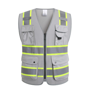 Chalecos de Seguridad Reflectantes de Alta Visibilidad, Ecológicos y Económicos, 100% Poliéster, con Múltiples Bolsillos, para Construcción - Product Image 2