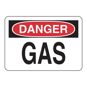 Panneau de signalisation de danger de gaz Brady - Panneau de sécurité en PVC durable pour les zones industrielles et de laboratoire - Product Image 2