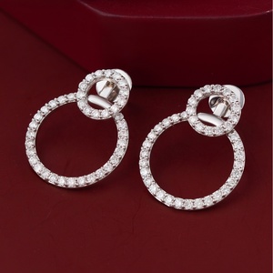 Pendientes de Aro Circulares de Oro Blanco de 14K con Diamante Cultivado en Laboratorio de 1.62 CT, con Opciones de Oro Amarillo de 10K y Oro Rosa Disponibles - Product Image 2