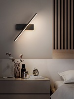 Lampe murale LED de chevet standard européenne, orientable, à angle réglable, éclairage LED intérieur, bande en aluminium, décoration murale pour hôtel