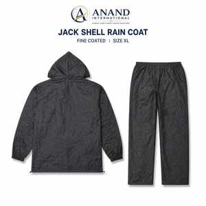 Impermeable Jack Shell Azul con Revestimiento, Talla Única, Ligero, Protección contra la Lluvia para Exteriores, Grueso, Reutilizable, con Decoración de Logotipo - Product Image 2