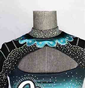 Divafoxi Flock Print Ballroom <b>Dresses</b> for Women Adults with Beaded <b>Rhinestones</b> Red - Product Image 2