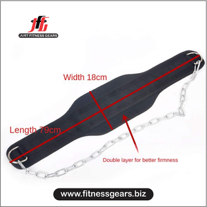 JUST FITNESS GEARS Cinturón de Soporte Lumbar Ajustable y Transpirable de Neopreno con Cadena de Acero, Protección Profesional para Levantamiento de Pesas - Product Image 5
