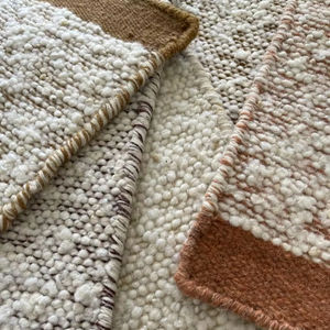 เบาะขนสัตว์แบบหนาสมัยใหม่ (0.6-1 นิ้ว) พรมปูพื้นทรงสี่เหลี่ยมผืนผ้าทอมือ ผ้าฝ้ายขนปานกลาง เหมาะสำหรับห้องโถง ห้องนั่งเล่น ห้องรับประทานอาหาร - Product Image 1