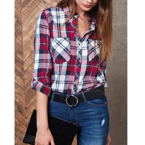 Nueva Blusa de Satén a la Moda para Mujer, Manga Larga, Cuello en V, con Estampado Vintage, para Usar en Verano y Otoño, Proveedor de BD - Product Image 3