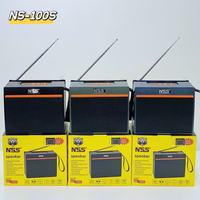 Haut-parleur solaire sans fil NS-100S avec antenne, basses puissantes, radio FM extérieure, rechargeable USB TF, vente en gros OEM pour le marché africain