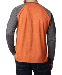 Camiseta de manga larga con cuello redondo raglán personalizada para hombre 100% algodón de alta calidad - Product Image 2