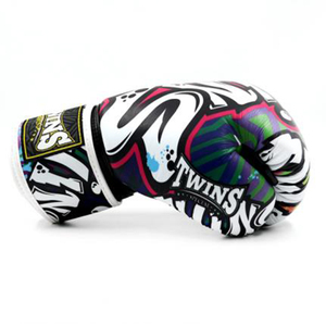 Top Twins Latest Model Full Digital Printed Boxing Gloves UV Protection Wrist <b>Strap</b> Support Twins Training Gloves Real Leather - Product Image 3