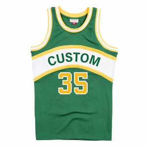Camiseta de Baloncesto Verde Personalizada con Estampado por Transferencia Térmica, Camiseta sin Mangas con Malla Estampada en la Parte Delantera, Unisex, Transpirable, 100% Poliéster - Product Image 6