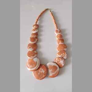 Unique resin <b>beaded</b> <b>necklace</b> with design for enhancing style offering versatile pairing with dresses sarees and outfits - Product Image 1