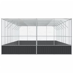 Aviario con extensión 327,6 "x 163" x 83,5 "Suministros de acero para pájaros - Product Image 4