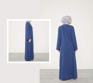 Abaya respirante à imprimé fantaisie, broderie tendance, longue manche, longueur ras du sol, personnalisable, pour femme adulte, style Dubaï - Product Image 5