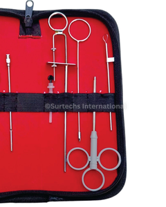 Surtechs Professional Manual Veterinary Surgical Kit 10 Piece Stainless Steel Teat Udder Cannula Needle <b>Set</b> for Livestock <b>Farm</b> - Product Image 3