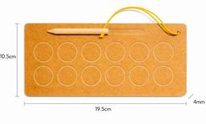 Tablero de Trazado de Círculos de Madera, Juguete para Niños, Práctica de Escritura, Tablero de Trazado de Círculos de Madera para el Desarrollo de la Caligrafía - Product Image 3