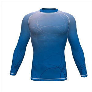 T-shirt de grappling athlétique Nogi imprimé sur mesure OEM, Rush Guard BJJ à manches longues - Product Image 1