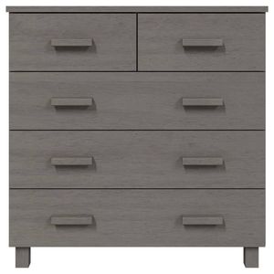 Credenza HAMAR grigio chiaro in legno massello pino 31.1 "x 15.7" x 31.5" - Product Image 3