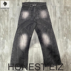 Pantalones Cargo Casuales de Cintura Alta y Pierna Ancha para Hombre Honest Eiz, Cierre de Botones, 100% Algodón, Ligeros, Transpirables, con Múltiples Bolsillos - Product Image 3