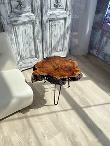 TIMELESS CRAFT <b>Epoxy</b> Log <b>Coffee</b> <b>Table</b> Natural Burl Wood Side <b>Table</b> Live Edge Handmade Modern Luxury Eco-Friendly Furniture - Product Image 6