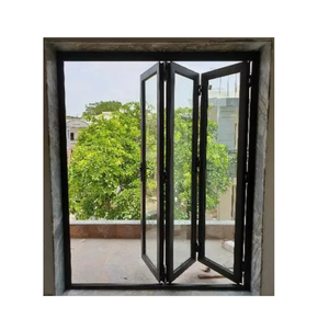 Fenêtre à battants en aluminium noir, verre trempé, cadre ouvrable - Product Image 5