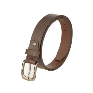 Brown Genuine Leather Pin <b>Buckle</b> <b>Belt</b> Solid Casual Men's Rectangular <b>Silver</b> <b>Buckle</b> Heavy Duty Fashion Style Jeans <b>Belt</b> - Product Image 6