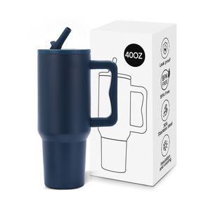 <span class=keywords><strong>Promo</strong></span> hadiah musiman cangkir termo OEM Harga jumlah besar baja tahan karat terisolasi cetak kustom anti bocor tutup sedotan 40oz gelas mobil Tumbler - Product Image 4