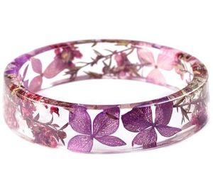 Handmade Luxury Resin <b>Bangle</b> <b>Bracelet</b> Featuring Smooth Polished Surface And Contemporary Fashion Style - Product Image 1