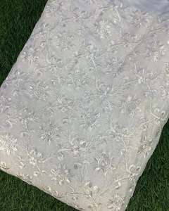High Quality Sequin Embroidery Fabric 3D Floral Lace Fabric for Evening Dress Wedding Gown Garment - Product Image 2