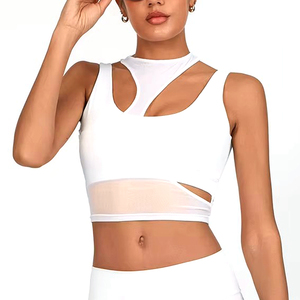 Sujetador Deportivo Simple para Mujer, Talla Grande, de Secado Rápido, Transpirable, con Inserciones de Malla Elástica, para Fitness, Gimnasio, Yoga y Ropa Deportiva - Product Image 5