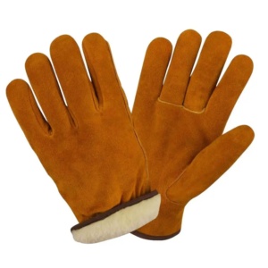Guantes de Seguridad para Conductor de Cuero Vacuno de Primera Calidad, Certificados CE, Transpirables, Suaves, Duraderos, Resistentes al Frío, con Forro Polar - Product Image 1