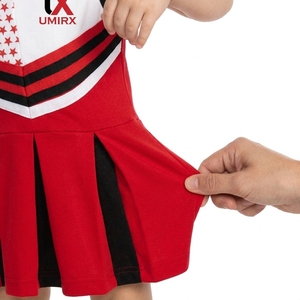 UMIRX Infant Cheerleading <b>Dress</b> Red White <b>Black</b> Stars Print Skirt Style for Toddlers <b>Girls</b> Cheer <b>Dress</b> Sleeveless Star Print - Product Image 4