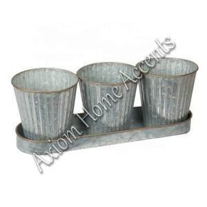 Juego de macetas de cerámica modernas grandes con maceta decorativa de acabado brillante para sala de estar, oficina o jardín, axioma, acentos para el hogar - Product Image 6