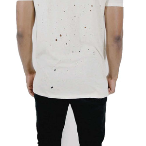 T-shirts pour hommes, coton délavé vintage, imprimé délavé, tissu doux et respirant, style streetwear décontracté, coupe ample pour l'été. - Product Image 6