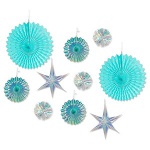 Vente en gros de kit d'éventail et d'étoiles irisées Décorations de Noël et de vacances pour Halloween Fournitures du Nouvel An chinois - Product Image 2