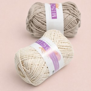 ไหมพรมมิโซ่ อะบาคา คอตตอน สำหรับถักโครเชต์ น้ำหนัก 50 กรัม ไหมพรมถักมือ ไหมถักโครเชต์ ไหมถักโครเชต์ขายส่ง เส้นหนา - Product Image 2