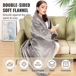 Couverture chauffante électrique en flanelle douce de 72'' x 84'' avec minuterie de 10 heures, arrêt automatique et 5 niveaux de chauffe - Product Image 3