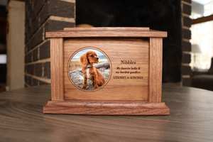 Wood Pet Urn for <b>Ashes</b> <b>Dog</b> Cat Box Personalized Cremation Casket Engraved Small Medium Large - Product Image 6