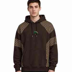 เสื้อฮู้ด NEXTEX รุ่น Unisex Coffee Bean Monogram สีน้ำตาล ผ้าฝ้ายฟลีซเนื้อนุ่ม อุ่นสบาย พร้อมลายกราฟิก - Product Image 1