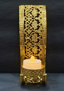 Wall <b>Hanging</b> <b>Tea</b> <b>Light</b> Candle <b>Holder</b> Classic Decoration Silver Gold <b>Tea</b> <b>Light</b> Sconces Wall for Christmas Home Ramadan Decoration - Product Image 6