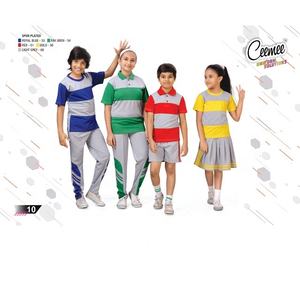 Nouvel ensemble de tenue de sport imprimé à motif, de haute qualité, bleu, à séchage rapide et respirant, nouveau design, uniforme scolaire pour garçons et filles - Product Image 6