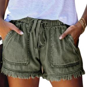 Pantalones Cortos Deportivos de Cintura Media para Mujer, Transpirables, con Botones y Flores, Estilo Casual para Yoga y Gimnasio, Personalizados para Verano - Product Image 4