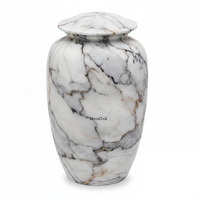 Urne funéraire de luxe en marbre texturé pour cendres humaines, grande urne de crémation, vase commémoratif personnalisé en marbre blanc, pot souvenir funéraire