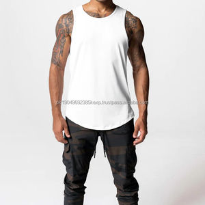 Wholesale Custom logo Cotton Moisture Wicking Muscle Athletic Shirts Sleeveless Fitness Wear Workout <b>Men</b> Gym Tank <b>Top</b> for <b>Men</b> - Product Image 4