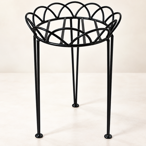 Support de pot de fleurs en métal noir, longueur 19 pouces, diamètre 11 pouces, support de pot pour plantes d'intérieur et d'extérieur, décoration pour la maison, le bureau et le jardin - Product Image 4